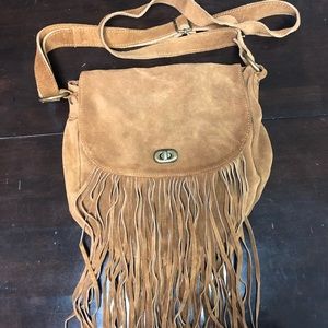 Suede Ecote tassel purse